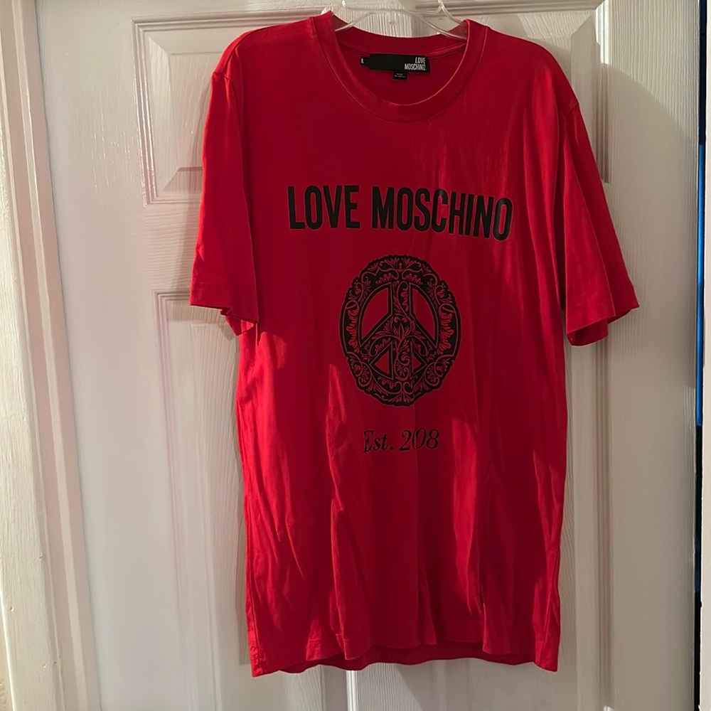 Men's Red Love Moschino shirt Large